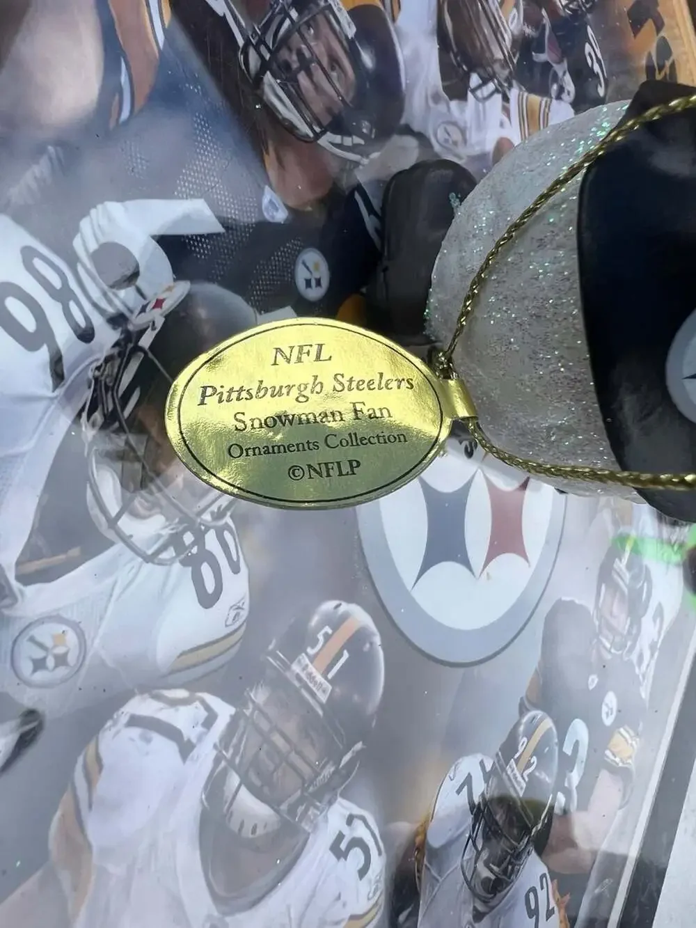 NFL Pittsburgh Steelers Snowman Fan Grilling Christmas Ornament